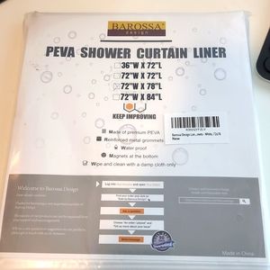 PEVA Shower Curtain Liner 72"Wx 78"L
